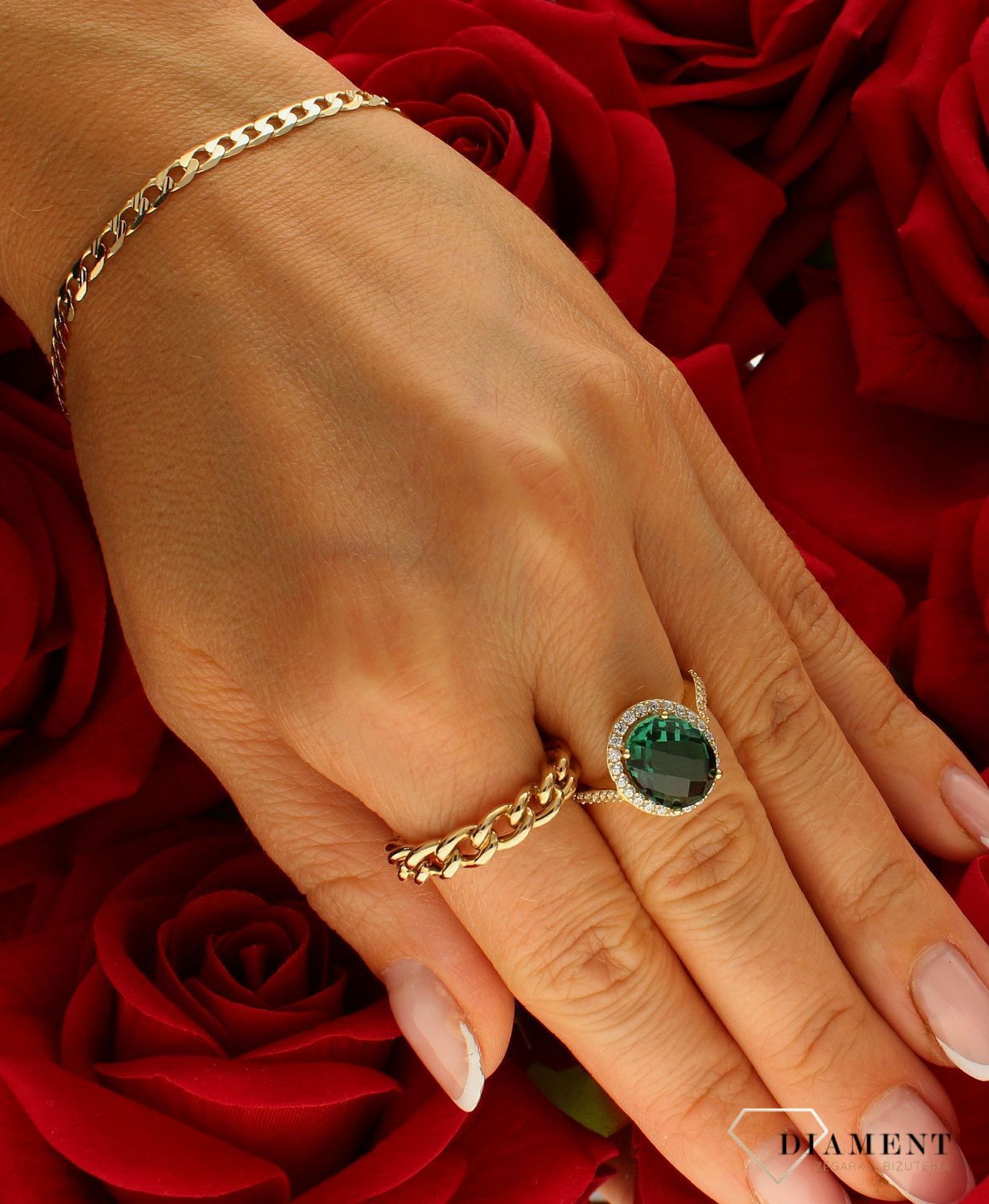 Złota bransoletka damska 585 pancerka z grawerowaniem 4 mm DIA-BRA-1129-100PAVE-585 4mm. Złote Bransoletki Damskie w Sklepie z Biżuterią zegarki-diament.pl to idealny pomysł na prezent dla kobiety jak i mężczyzny..jpg